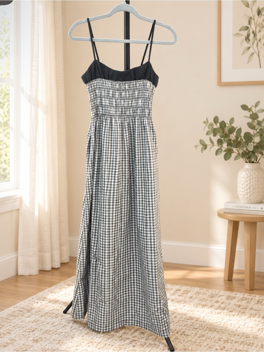 Rails Black and White Gingham Midi Dress - Picture 7 of 11